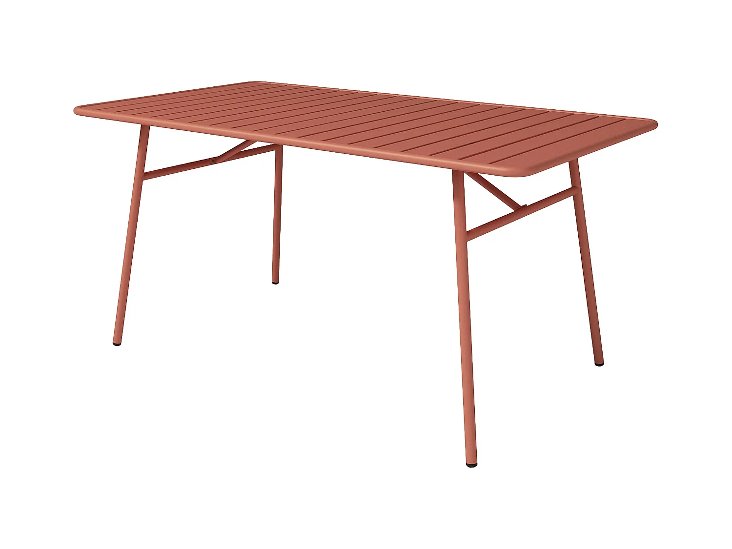 Table de jardin L.160 cm en métal - Terracotta - MIRMANDE de MYLIA