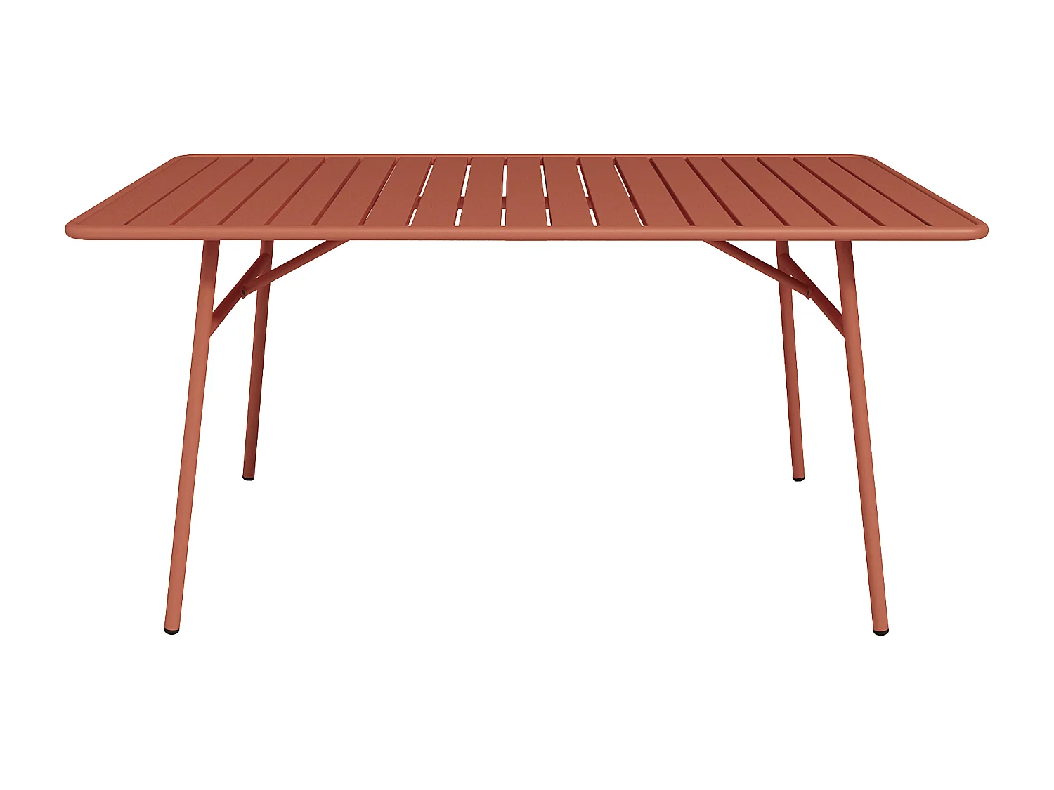 Table de jardin L.160 cm en métal - Terracotta - MIRMANDE de MYLIA