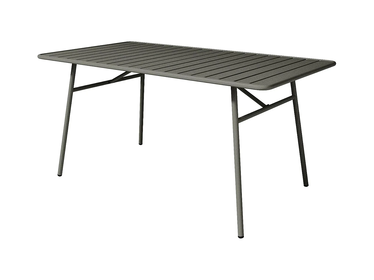 Table de jardin L.160 cm en métal - Gris anthracite - MIRMANDE de MYLIA