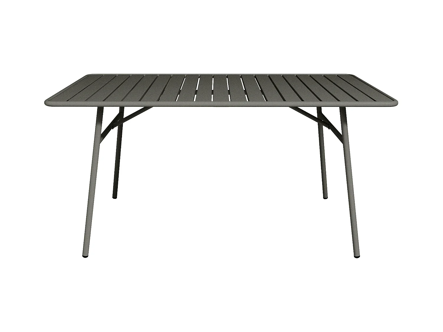 Table de jardin L.160 cm en métal - Gris anthracite - MIRMANDE de MYLIA