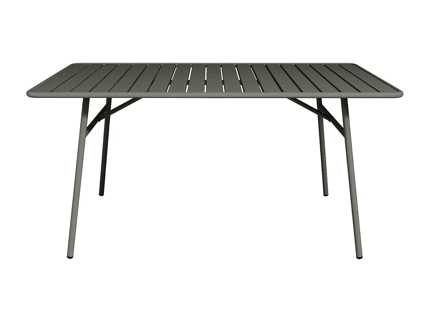 Mesa de jardín 160 cm de ancho de metal - Gris antracita - MIRMANDE