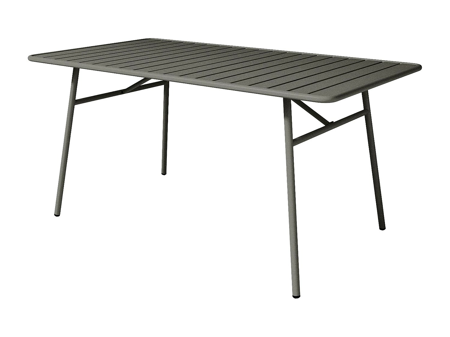 Vente-unique Gartentisch - D. 160 Cm - Metall - Anthrazitgrau - Mirmande Von Mylia