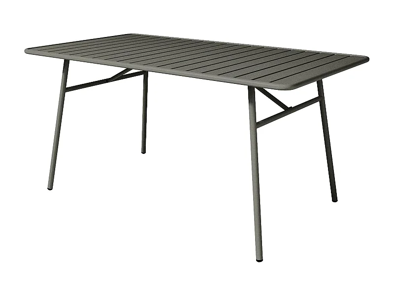 Table de jardin L.160 cm en métal - Gris anthracite - MIRMANDE de MYLIA