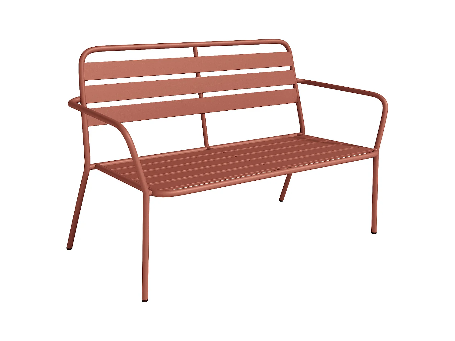Gartenbank - Metall - Terracotta - MIRMANDE von MYLIA