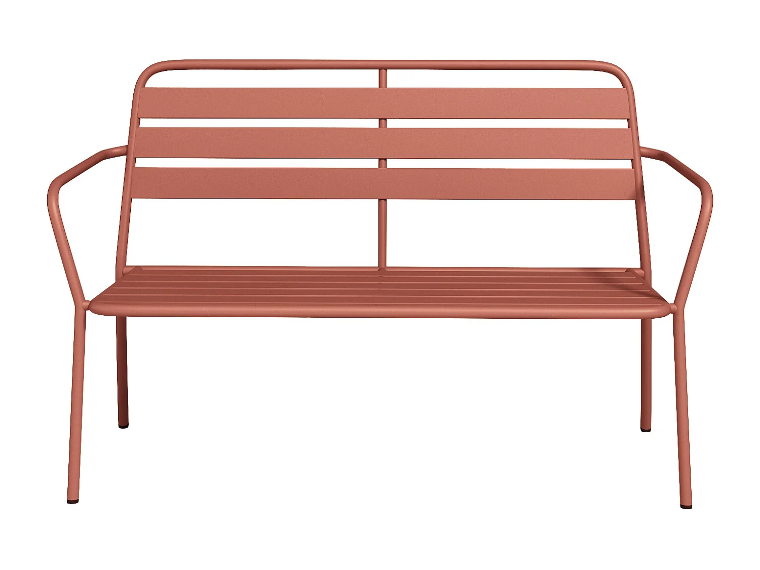 Banc de jardin en métal - Terracotta - MIRMANDE de MYLIA