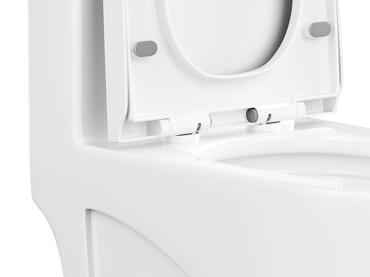 WC à poser blanc brillant en céramique - Evacuation verticale - NAGILAM