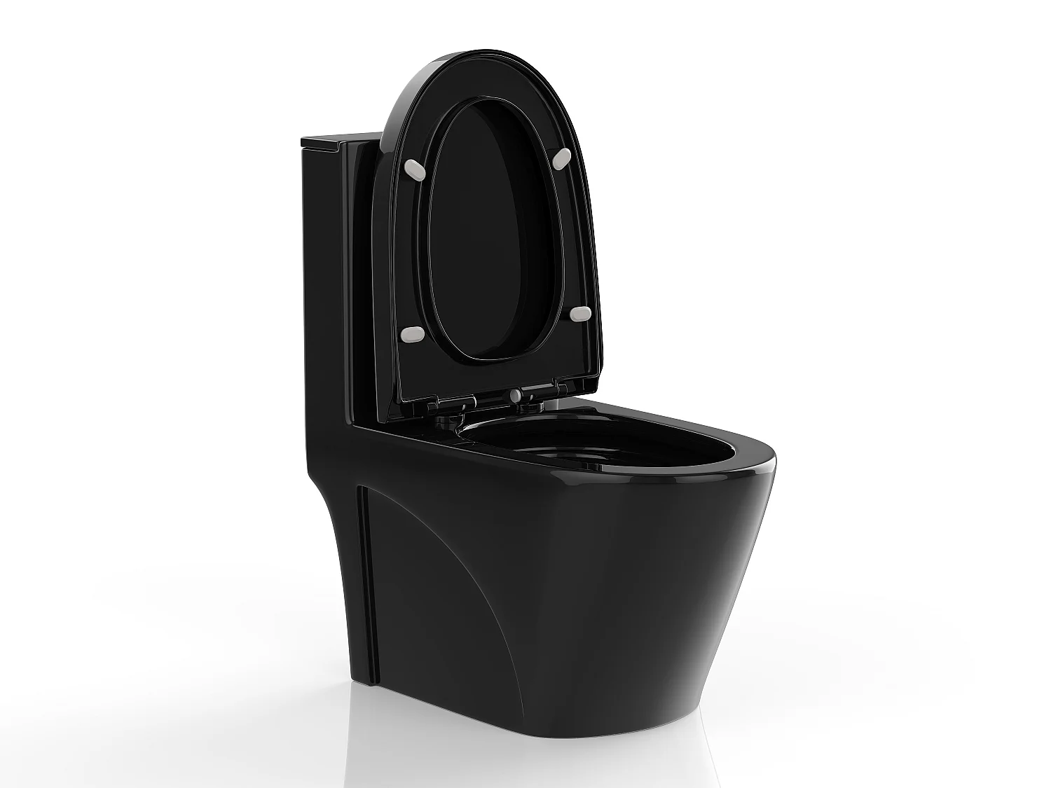 WC negro brillante de cerámica - NAGILAM