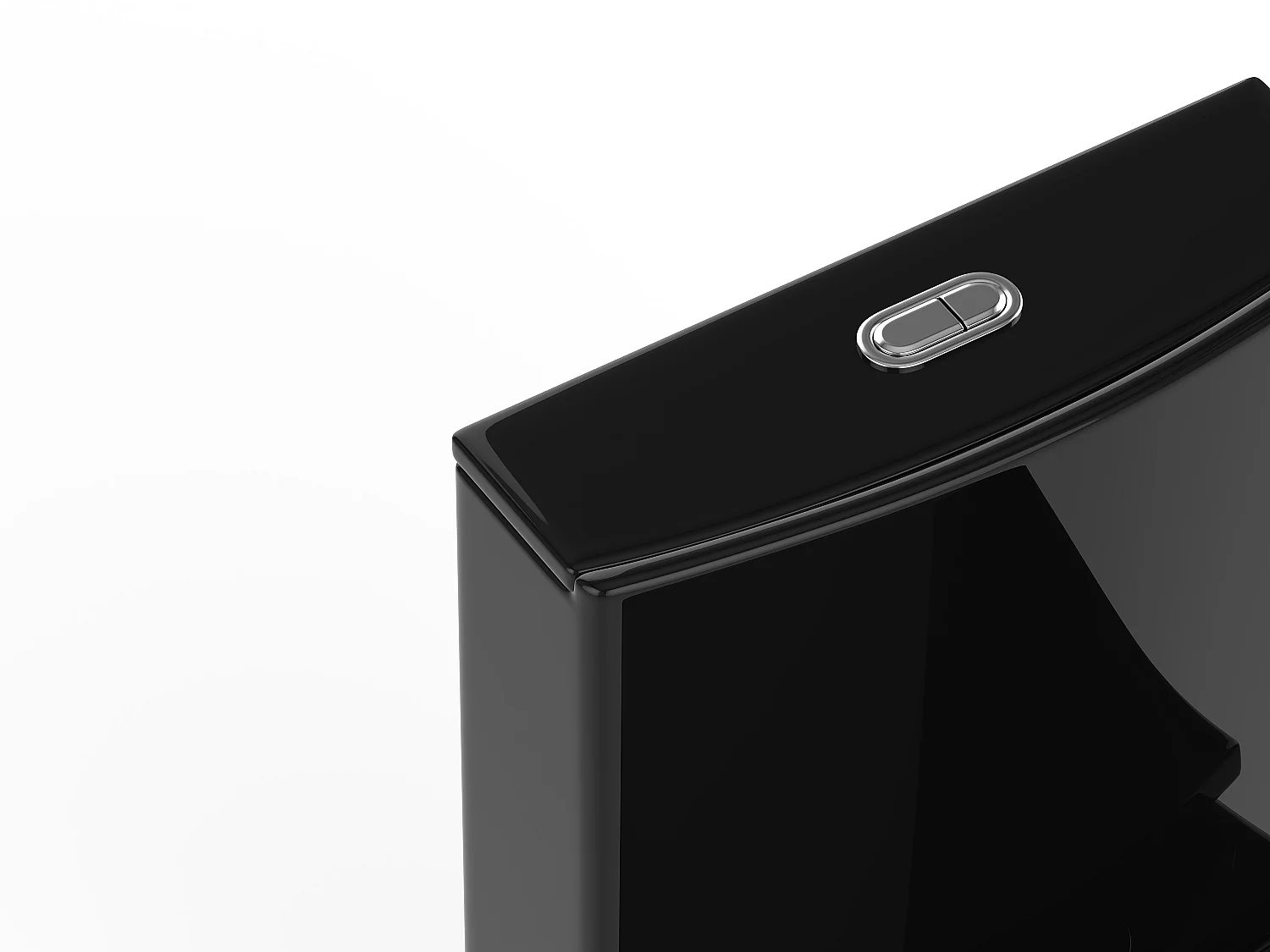 WC negro brillante de cerámica - NAGILAM