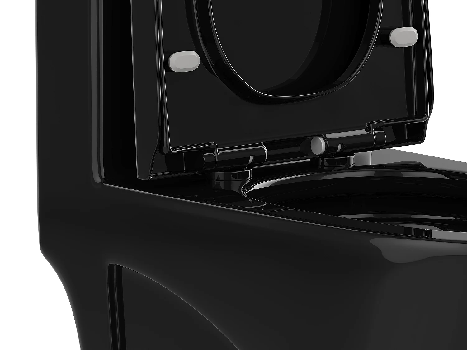 Zwart glanzend staand toilet van keramiek - NAGILAM