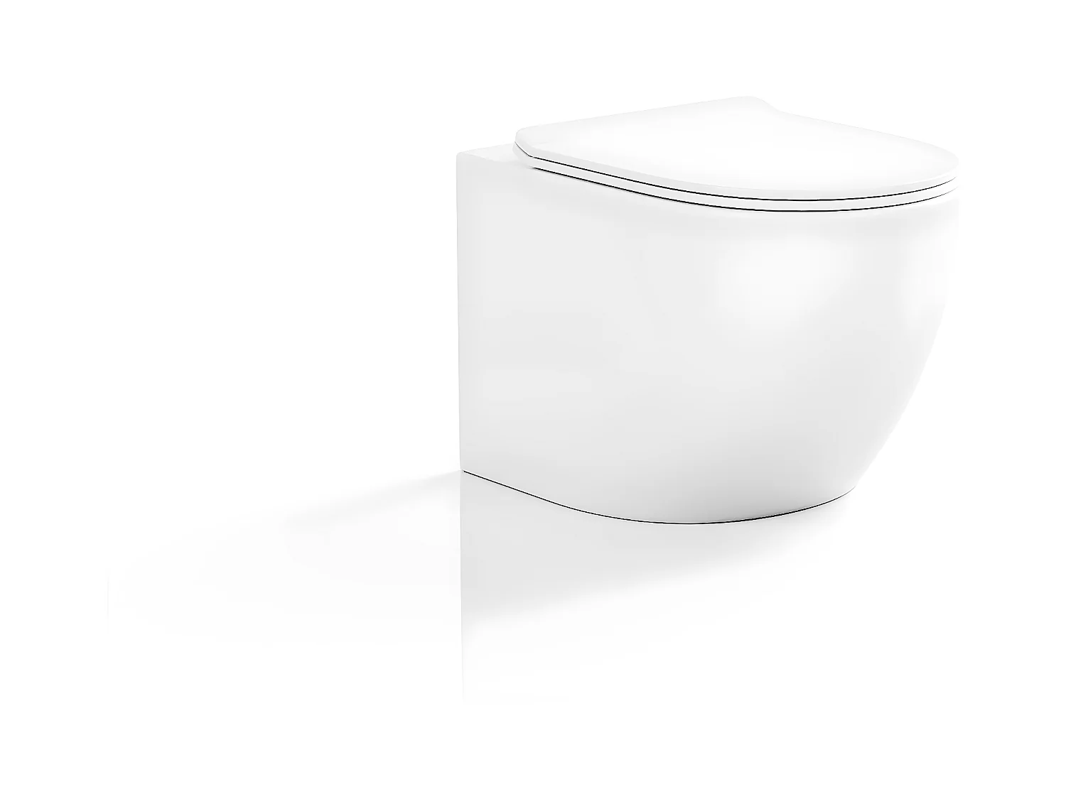 Witte hang-wc van keramiek zonder rand - JAVOINE