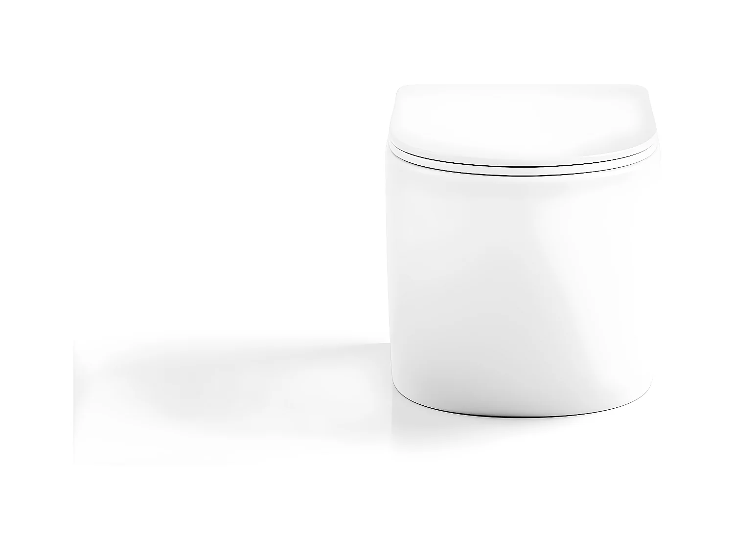 Witte hang-wc van keramiek zonder rand - JAVOINE