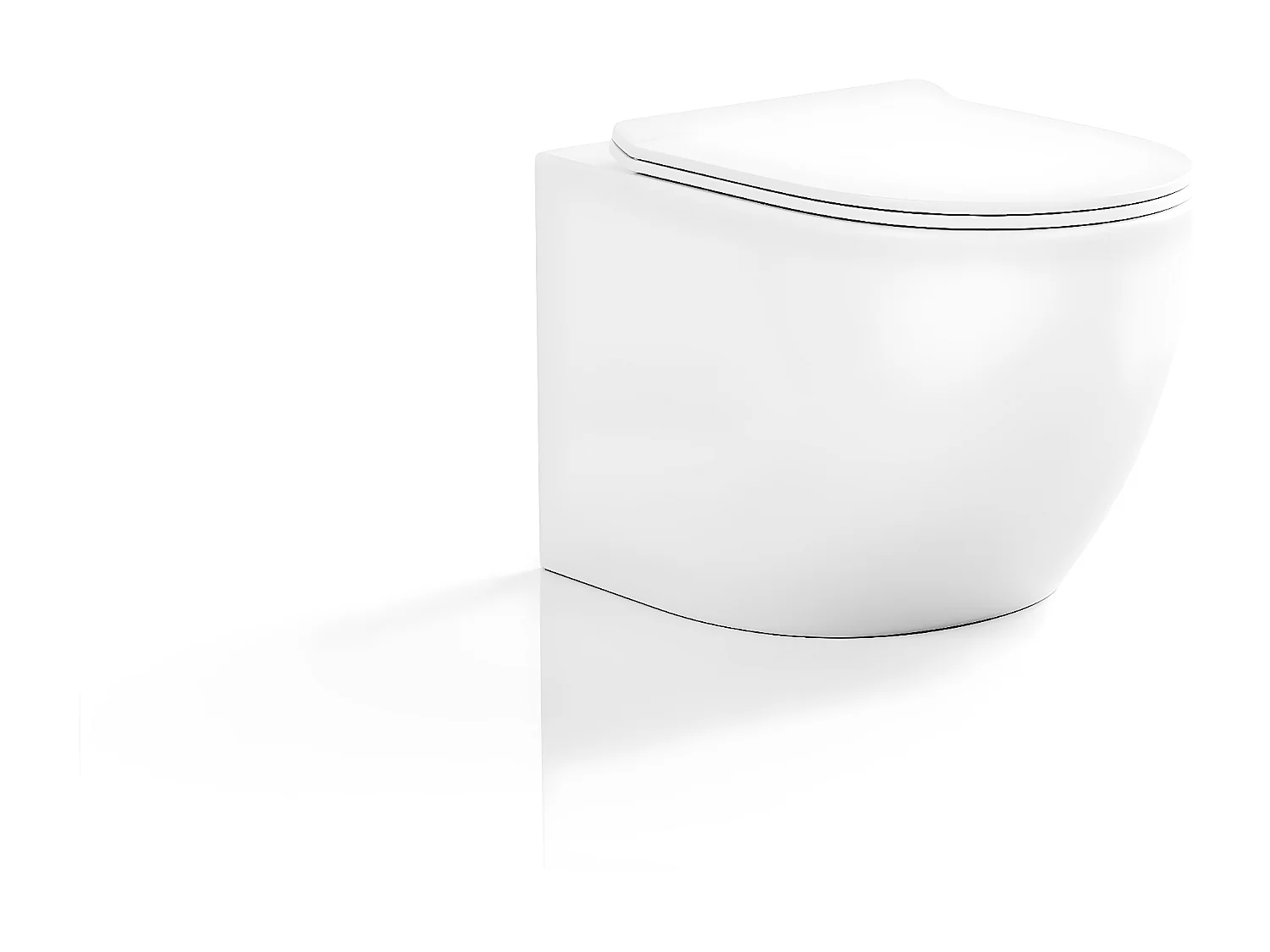 Witte hang-wc van keramiek zonder rand - JAVOINE