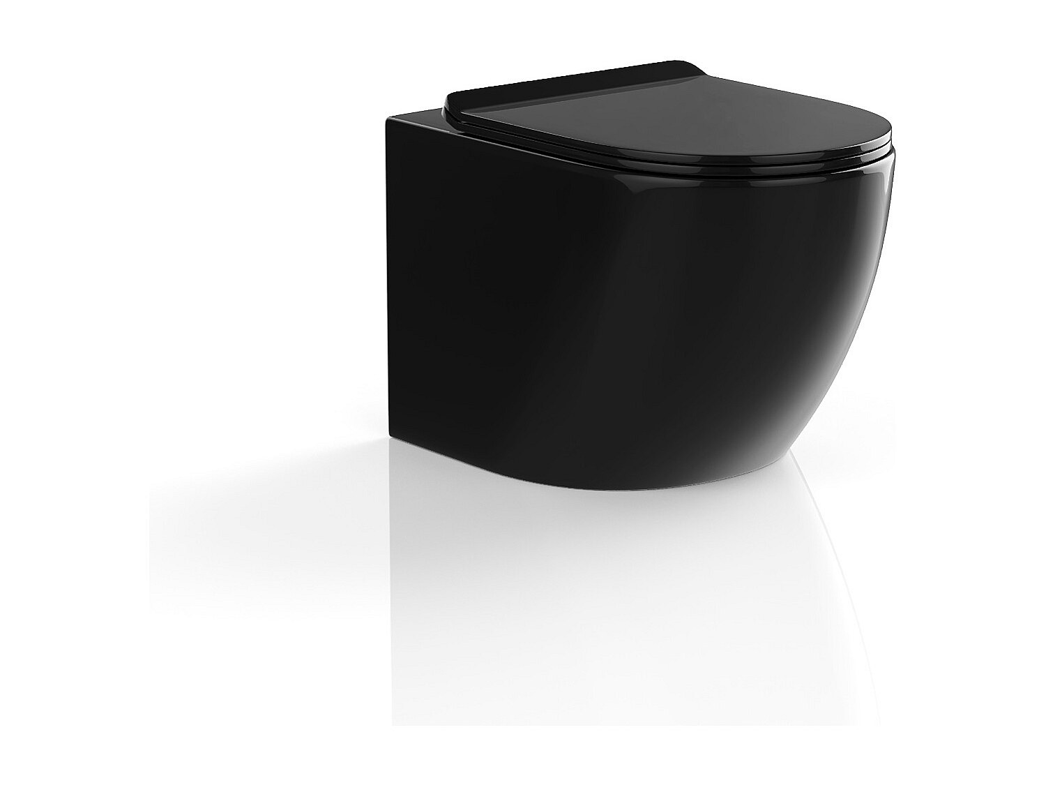 Wand-WC aus Keramik ohne Flansch - Schwarz glänzend - JAVOINE günstig online kaufen