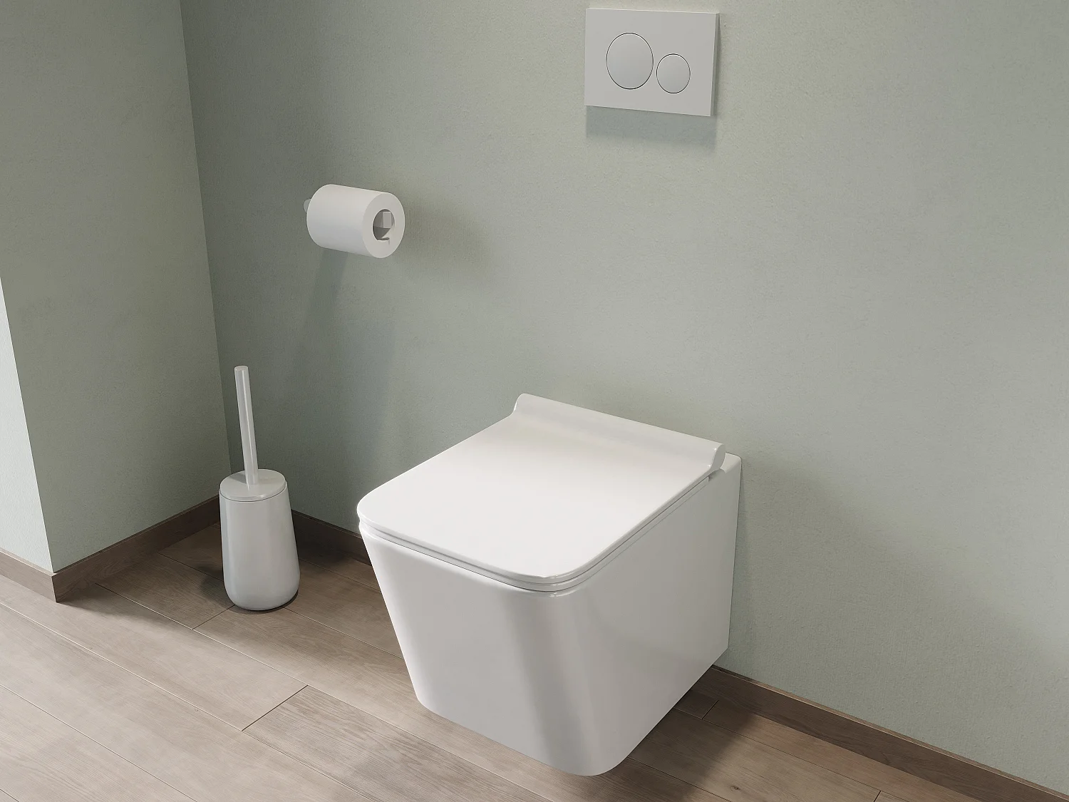 Wand-WC aus Keramik ohne Flansch - Weiß - CLEMONA