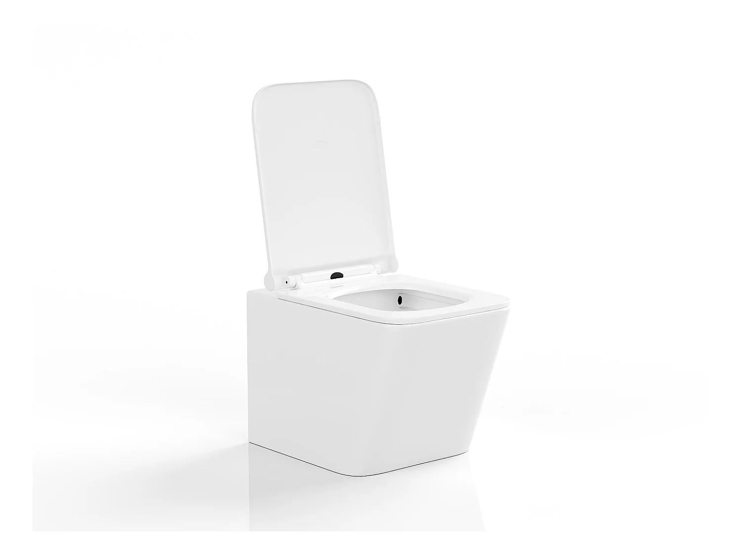 WC-skål hvid blank keramisk vægmonteret uden skyllekant - CLEMONA