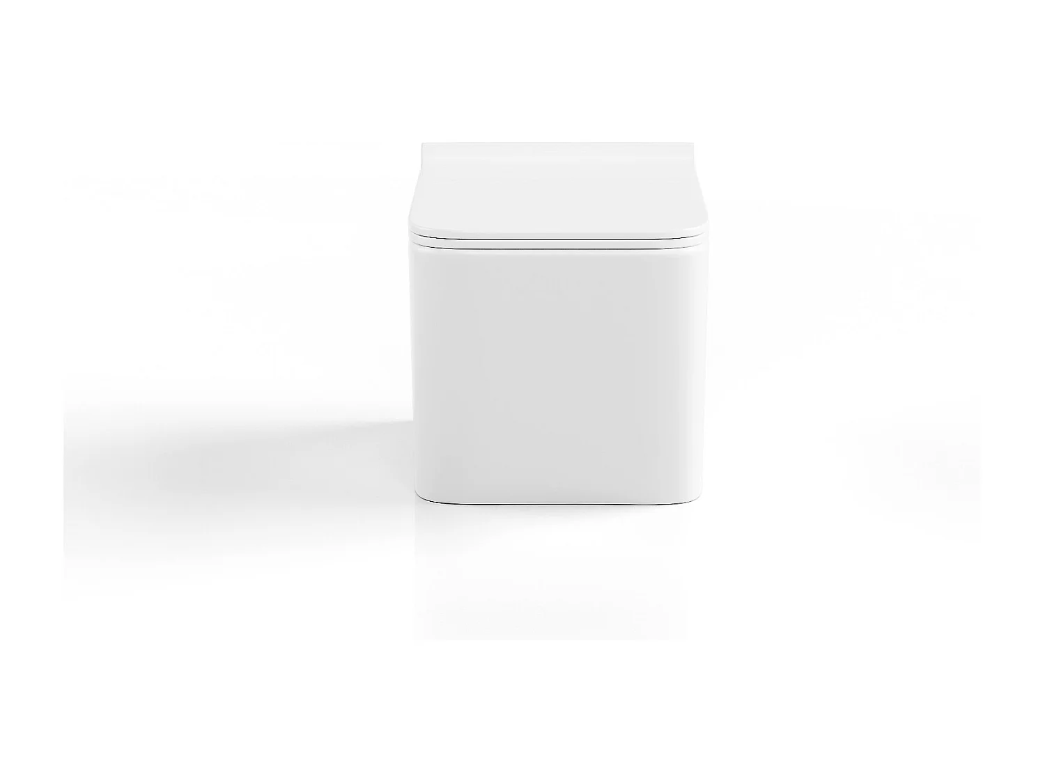 WC suspendu blanc brillant en céramique sans bride - CLEMONA