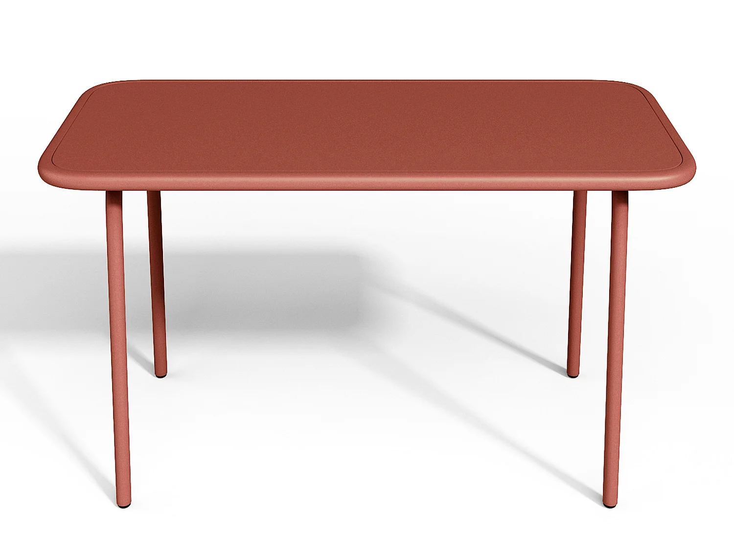 Conjunto de jardim para criança em metal, uma mesa e 4 cadeiras empilháveis terracota - POPAYAN