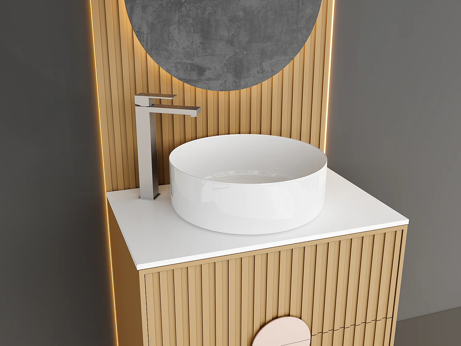 Torneira misturadora mecânica quadrada em inox cor níquel escovado A31 cm - CANILAS