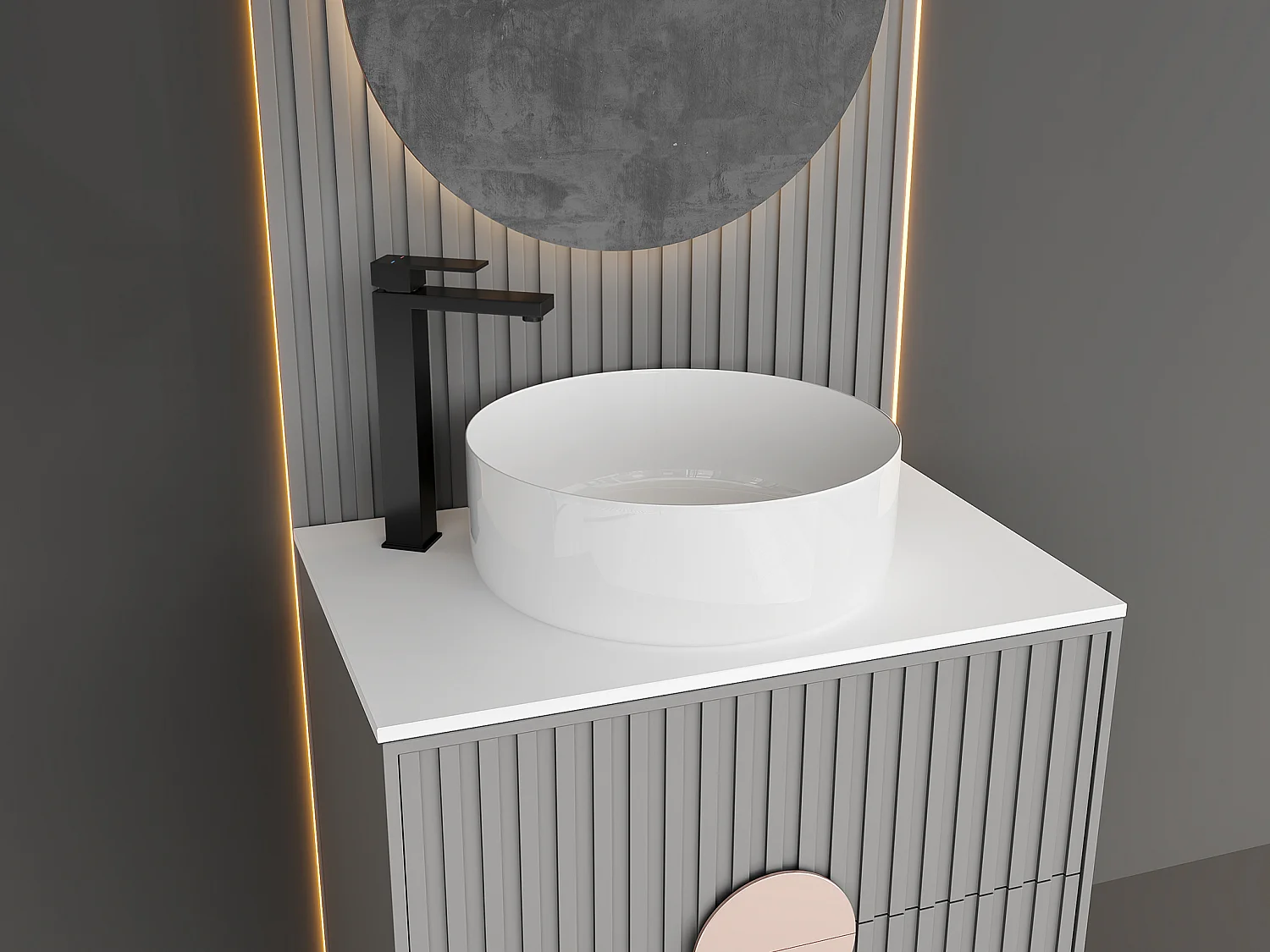 Mechanische mengkraan met vierkante vorm van geborsteld roestvrij staal - Mat zwart, H31 cm - CANILAS