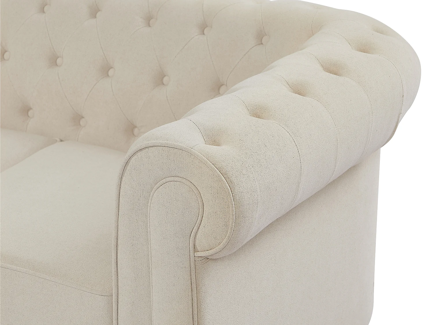 Divano 3 posti in Tessuto Beige CHESTERFIELD