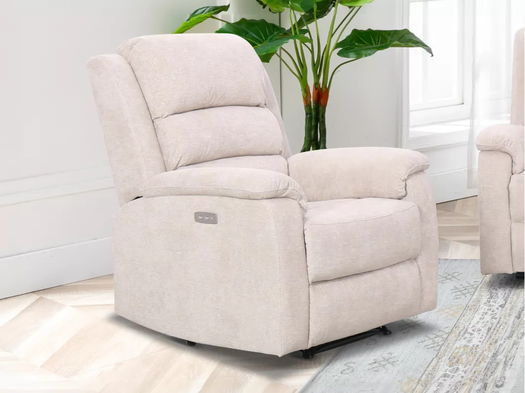 Kauf Unique Relaxsessel Fernsehsessel elektrisch - Stoff - Beige - NEVERS