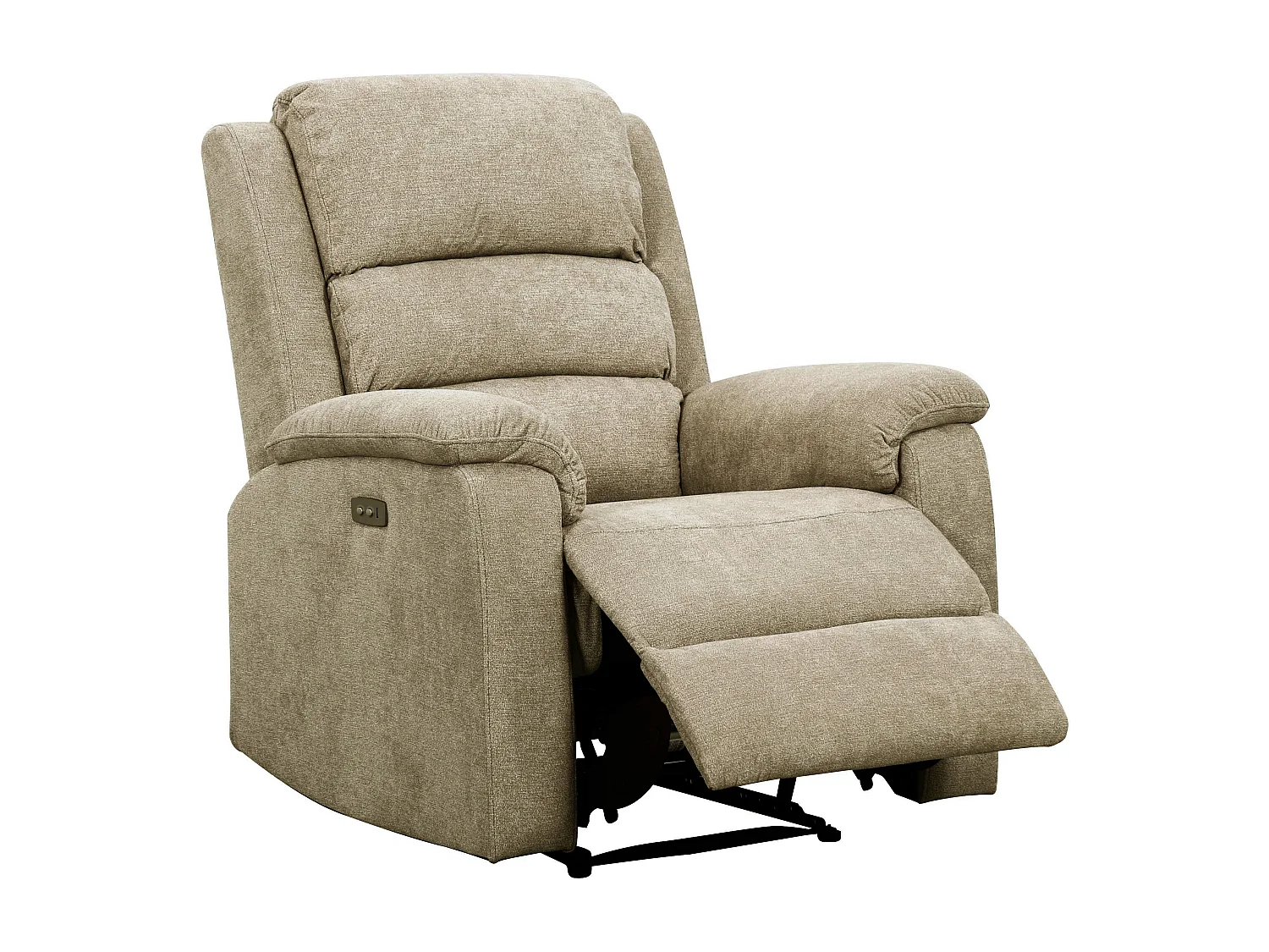 Relaxsessel elektrisch - Stoff - Taupe - NEVERS