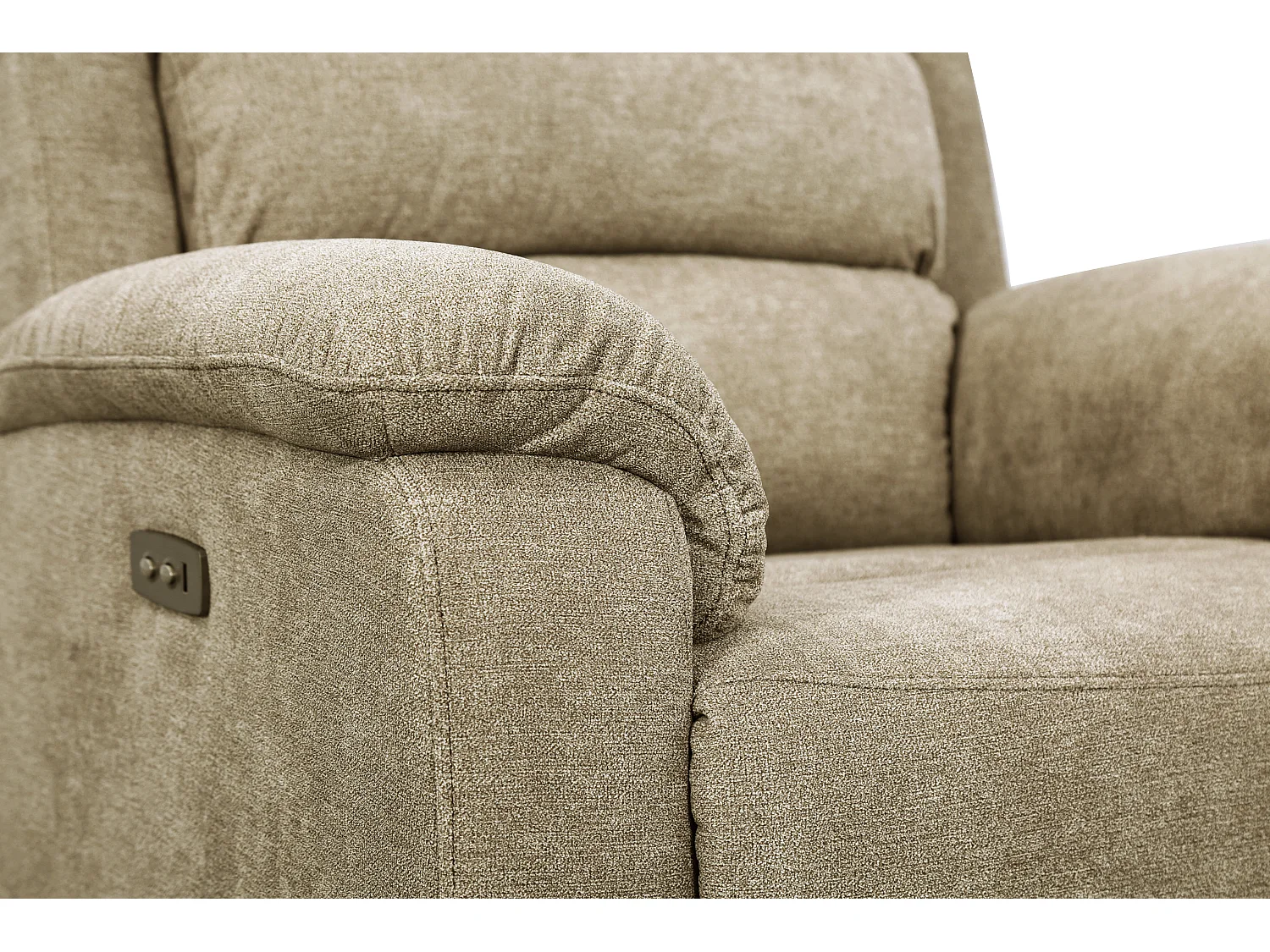 Relaxsessel elektrisch - Stoff - Taupe - NEVERS