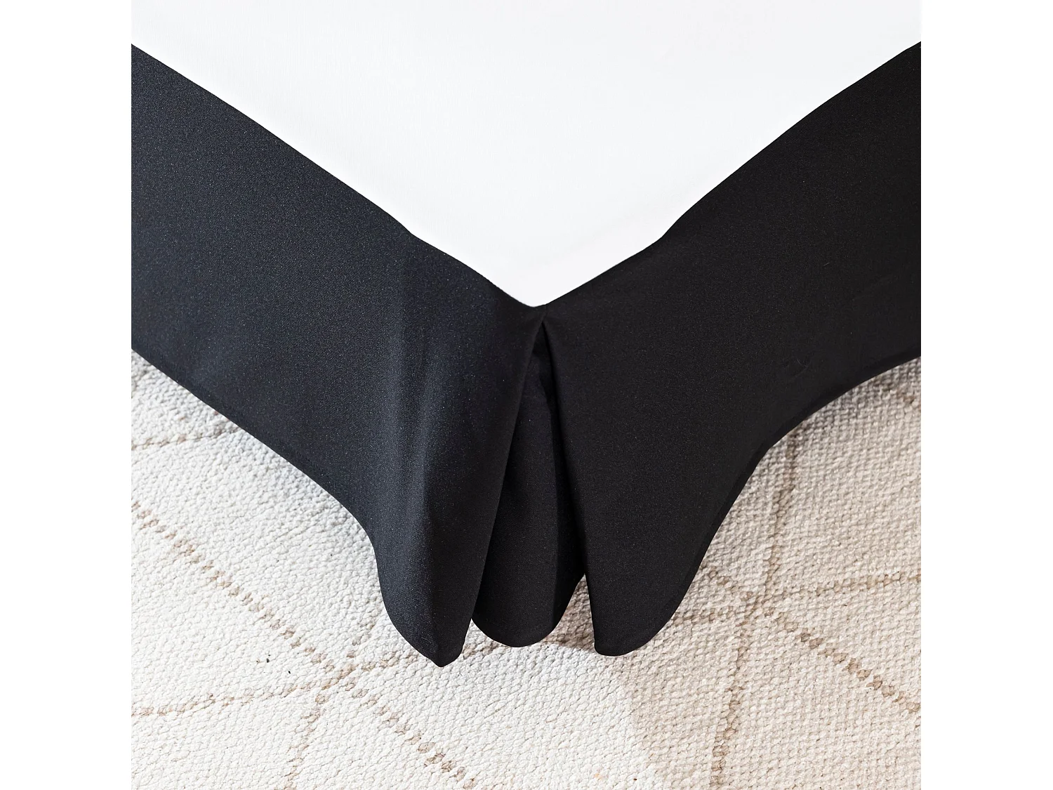 Cache-sommier intégral noir 160x200