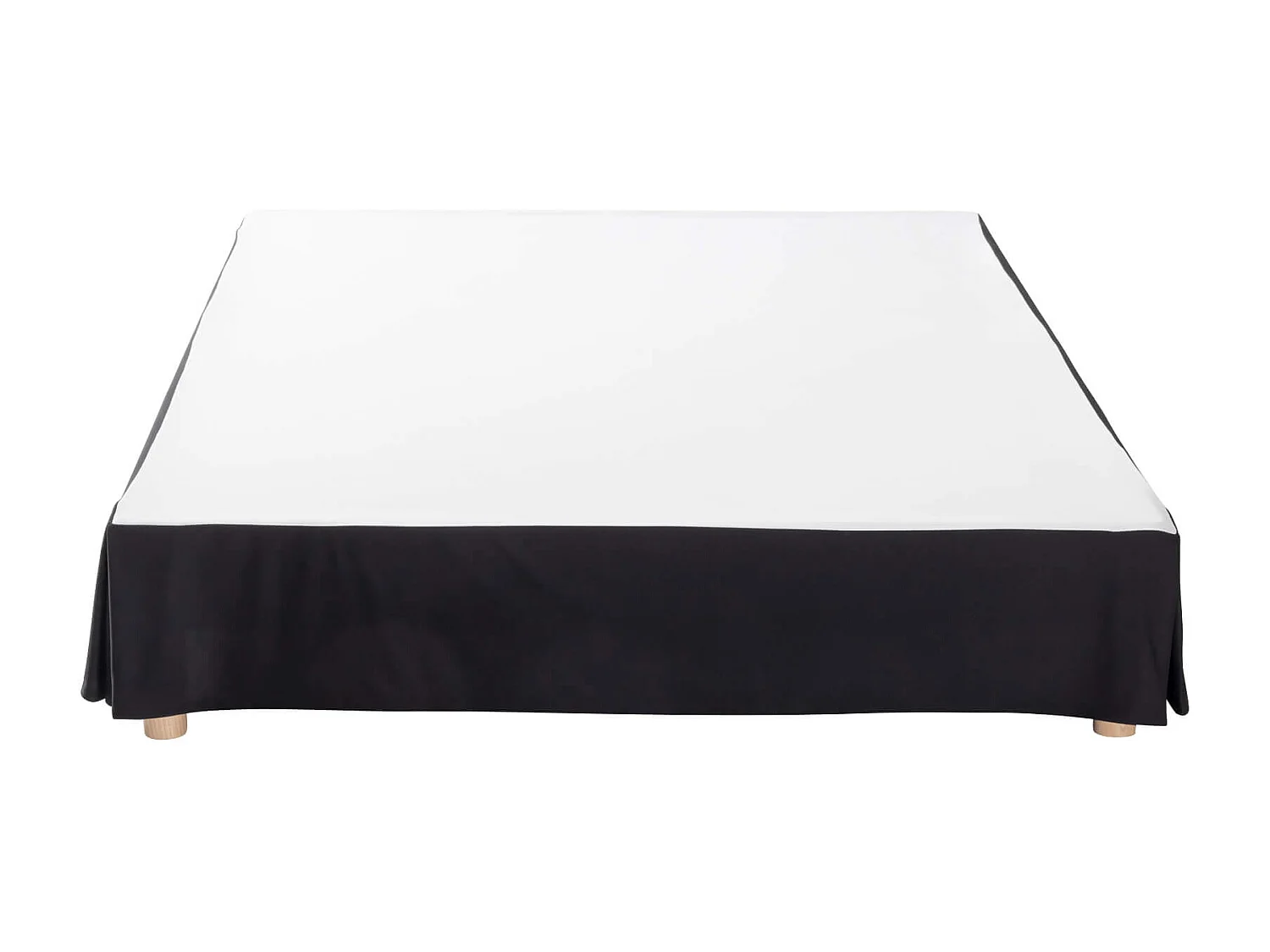 Cache-sommier intégral noir 160x200