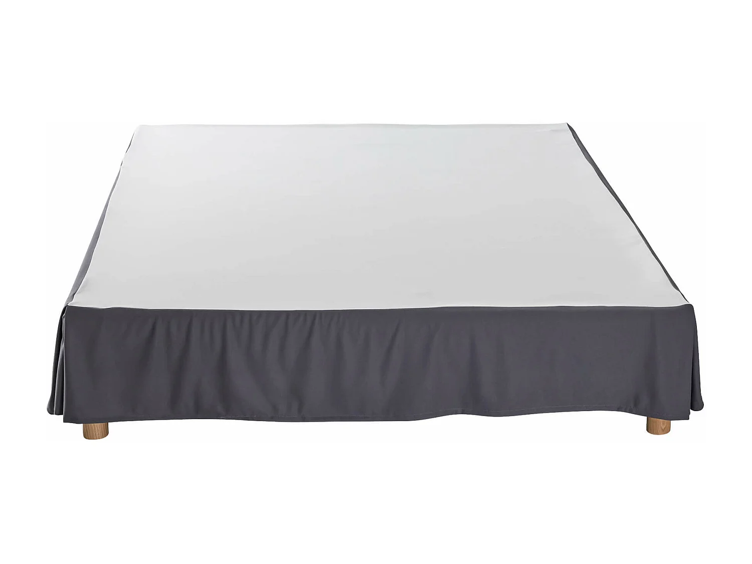 Cache-sommier intégral gris ardoise 90x190