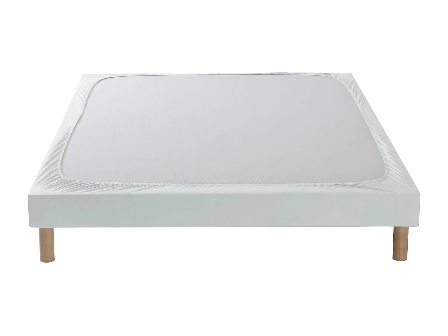 Cache-sommier coton jersey gris 100x200