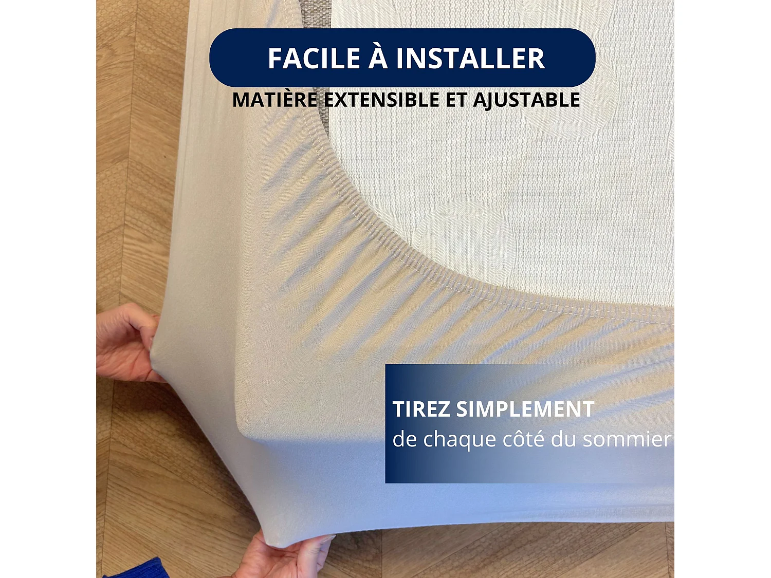 Cache-sommier coton jersey anthracite 90x190/200