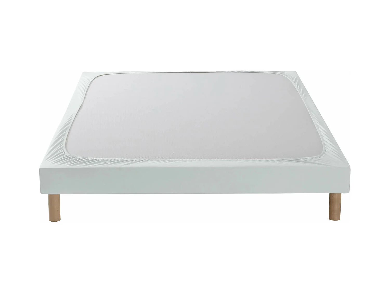 Cache-sommier coton jersey gris 140x200