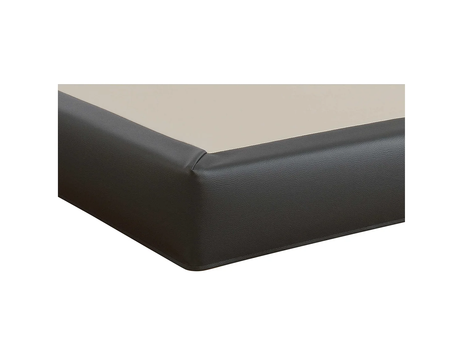 Cache-sommier intégral simili cuir orage 90x190