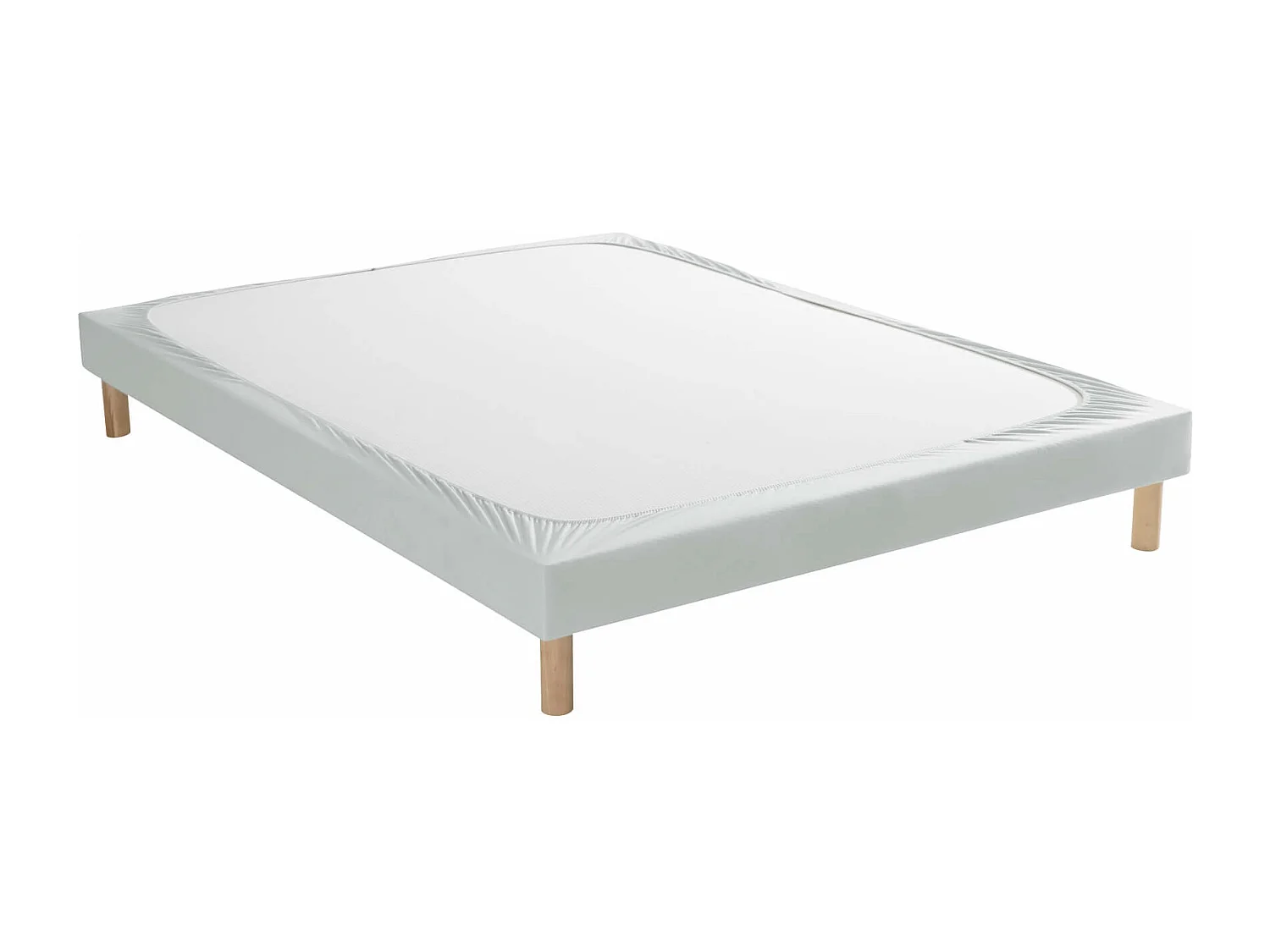 Cache-sommier coton jersey gris 110x200