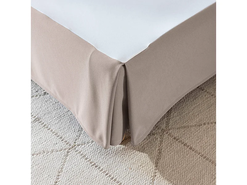 Cache-sommier intégral taupe 140x190