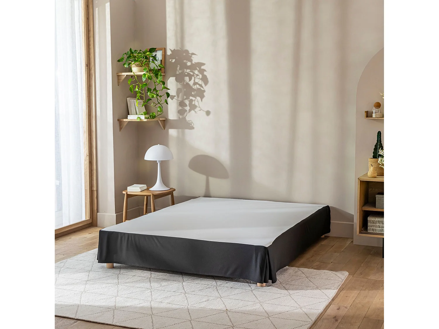 Cache-sommier intégral noir 90x190