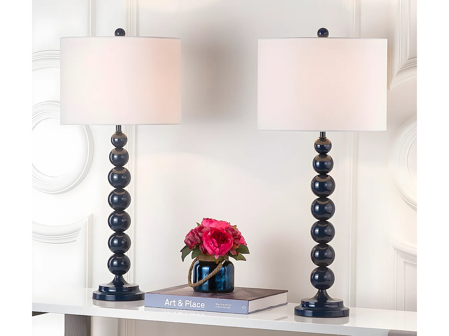 Lot de 2 Lampe de table Bleu marine 36 X 36 X 78.74 cm - Alease