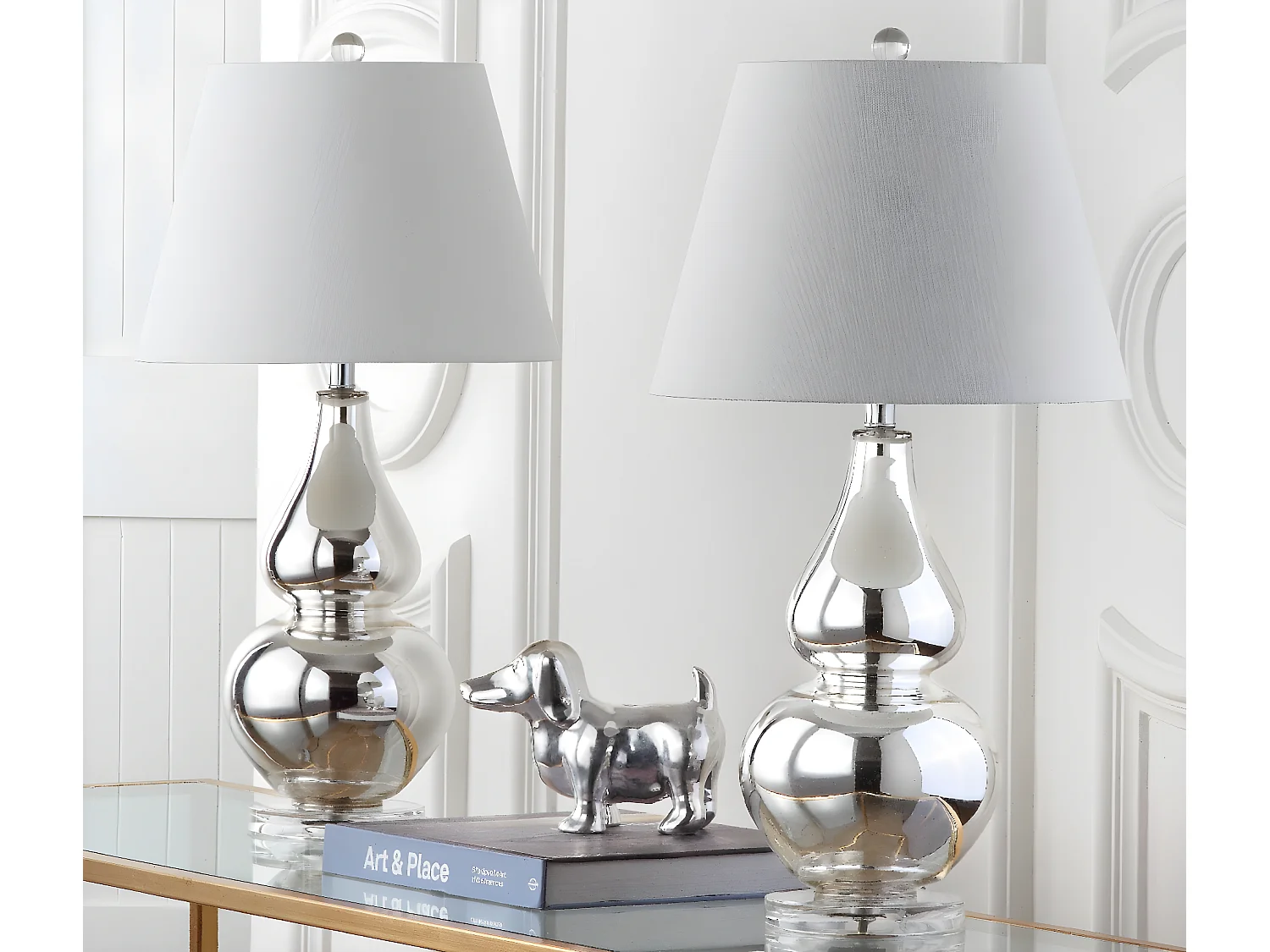 Lot de 2 Lampe de table Argent 36 X 36 X 67.31 cm - Gladis