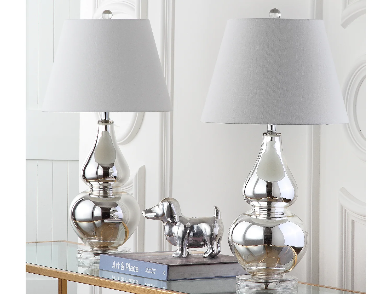 Lot de 2 Lampe de table Argent 36 X 36 X 67.31 cm - Gladis