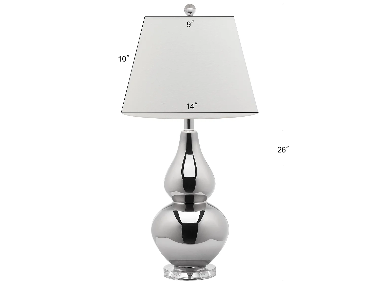 Lot de 2 Lampe de table Argent 36 X 36 X 67.31 cm - Gladis