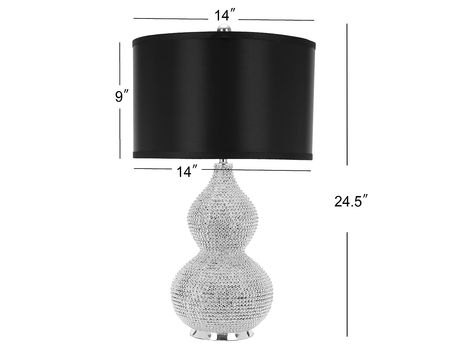 Lot de 2 Lampe de table Argent 36 X 36 X 60.96 cm - Rosabelle