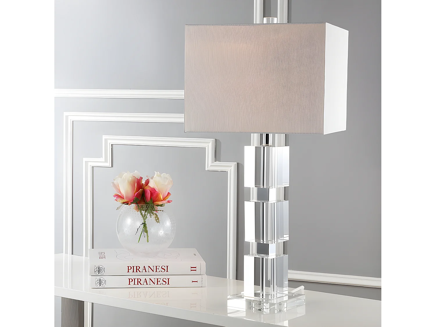 Lampe de table Clair 33 X 33 X 71.12 cm - Blanchie