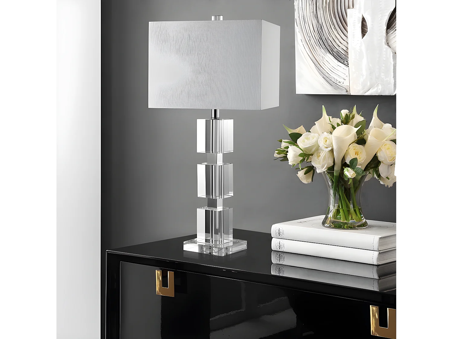 Lampe de table Clair 33 X 33 X 71.12 cm - Blanchie