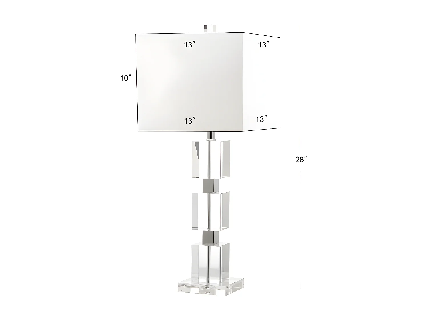 Lampe de table Clair 33 X 33 X 71.12 cm - Blanchie
