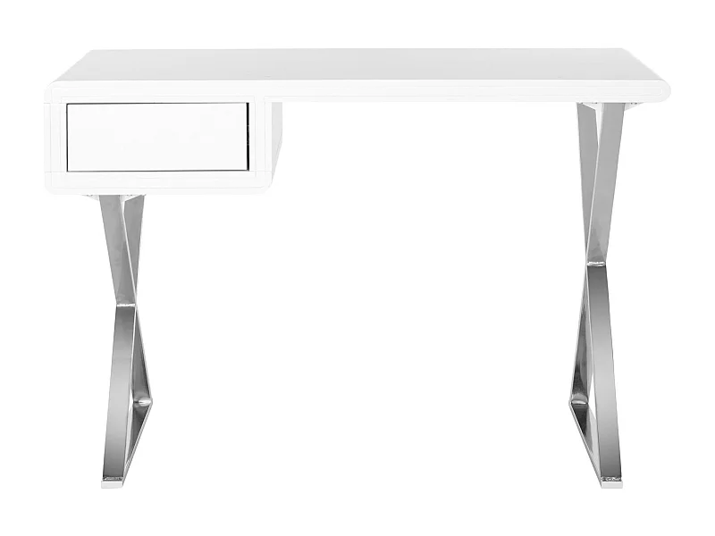 Bureau Blanc et chrome 50 X 110 X 74.93 cm - Litha