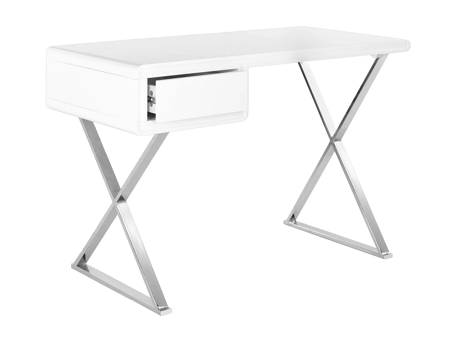 Bureau Blanc et chrome 50 X 110 X 74.93 cm - Litha