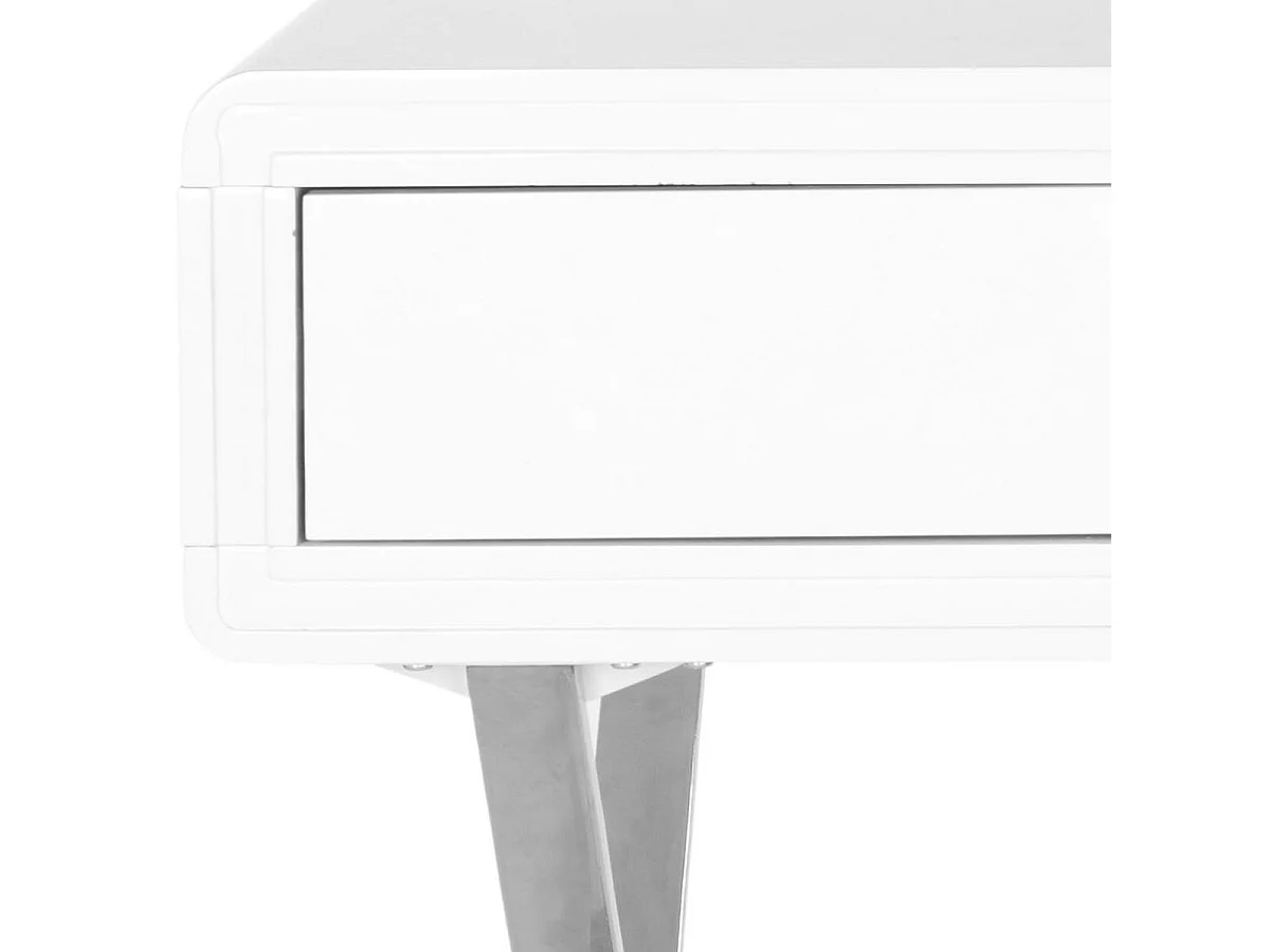 Bureau Blanc et chrome 50 X 110 X 74.93 cm - Litha