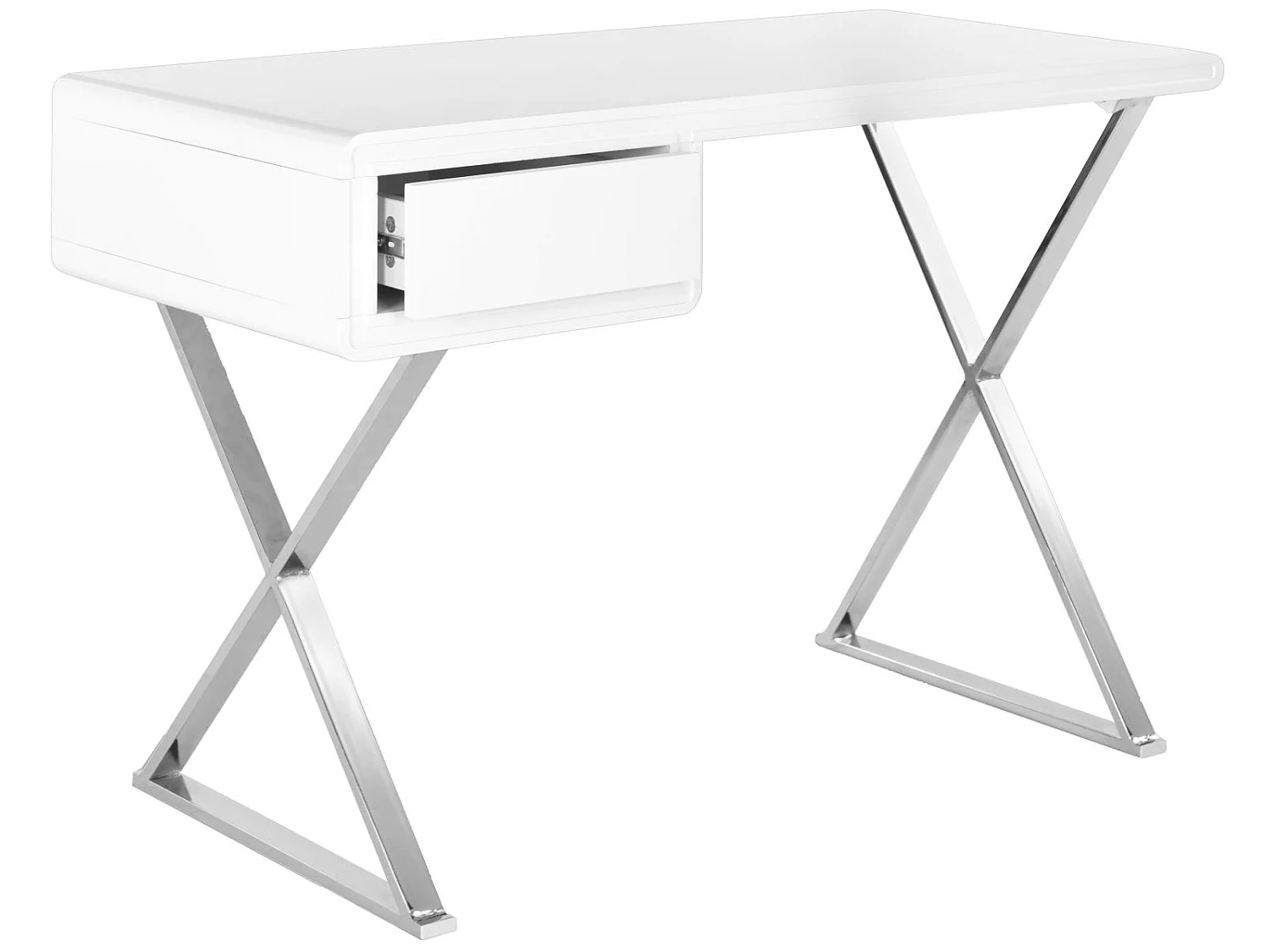 Bureau Blanc et chrome 50 X 110 X 74.93 cm - Litha