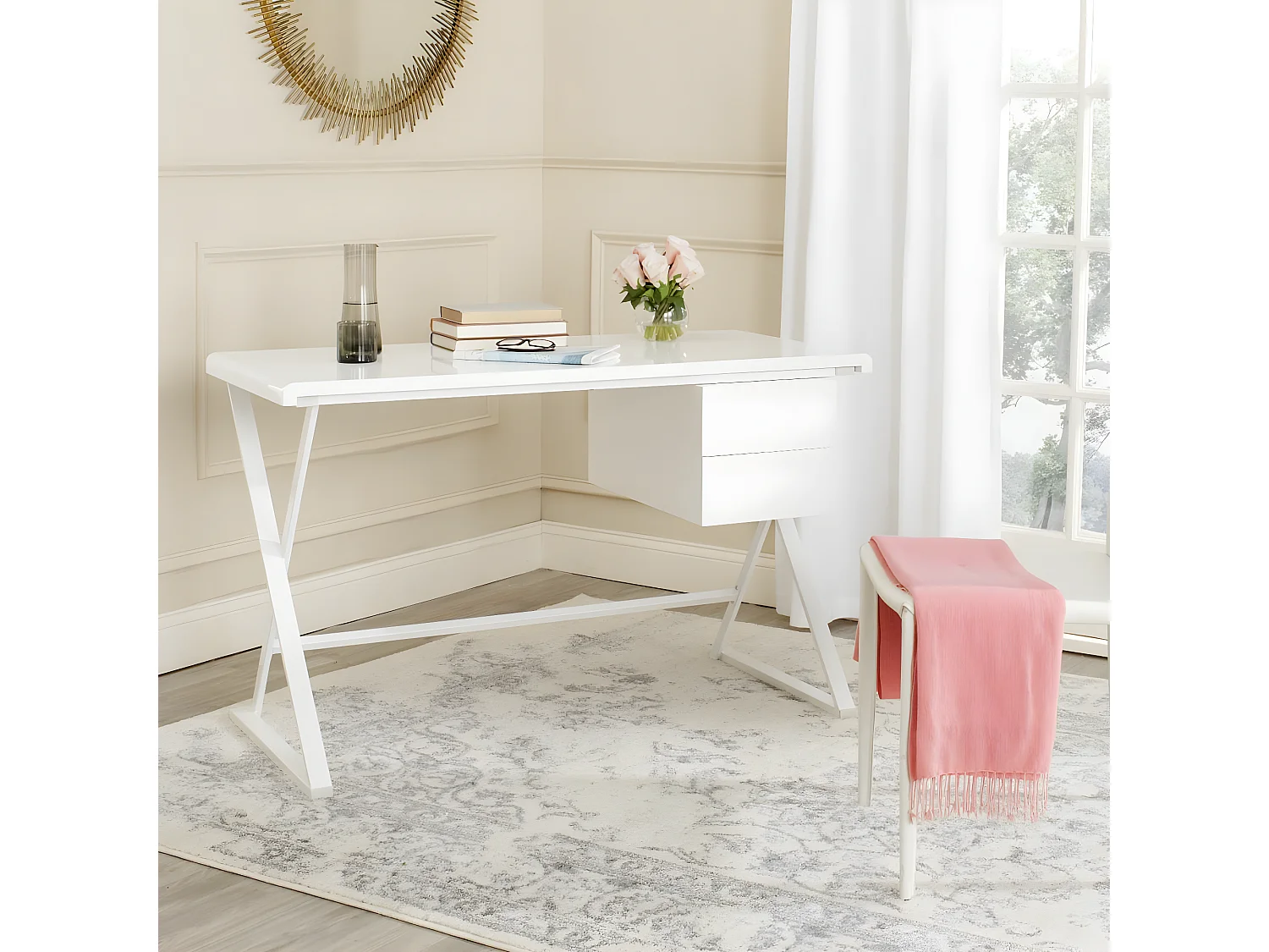 Bureau Blanc 55 X 120 X 74.93 cm - Leontine